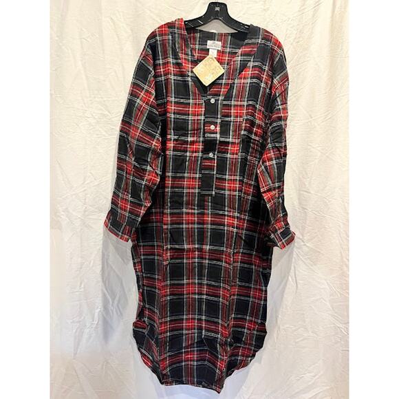 NWT VTG 80s Neiman Marcus Night Shirt Night Gown Mens Cotton Sz L